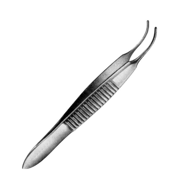 Graefe Iris Forceps, Serrated, Curved
