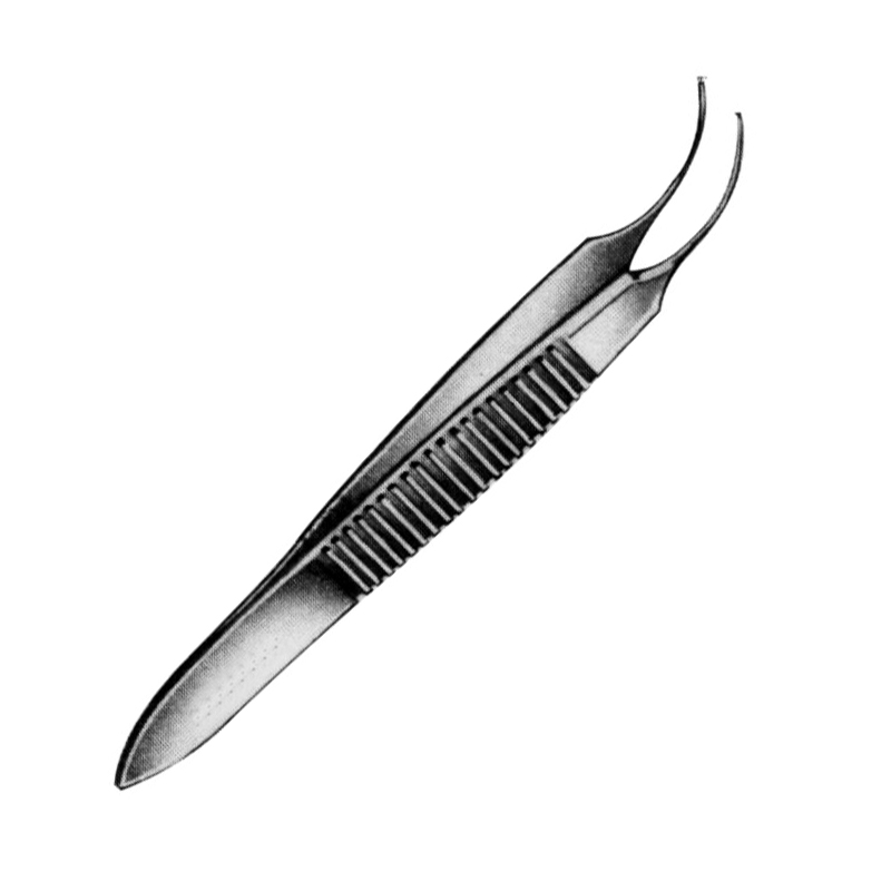Graefe Iris Forceps, 1x2, Curved
